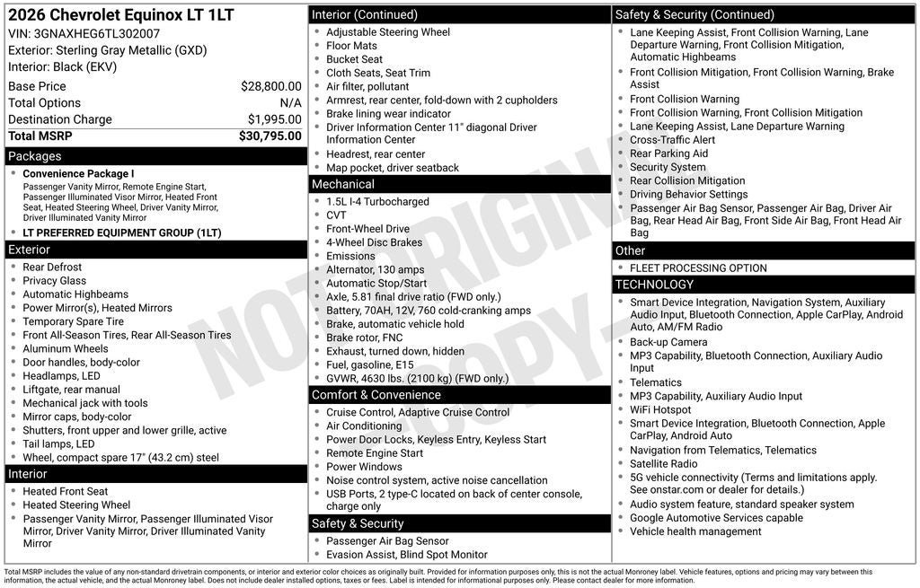 2026 Chevrolet Equinox FWD LT