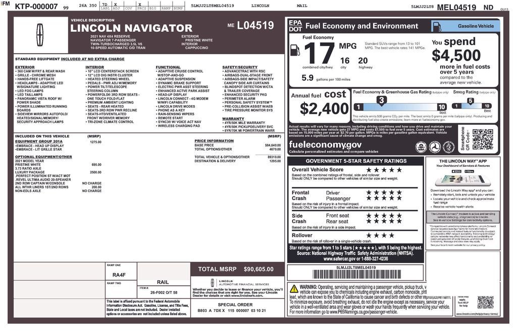 2021 Lincoln Navigator Reserve