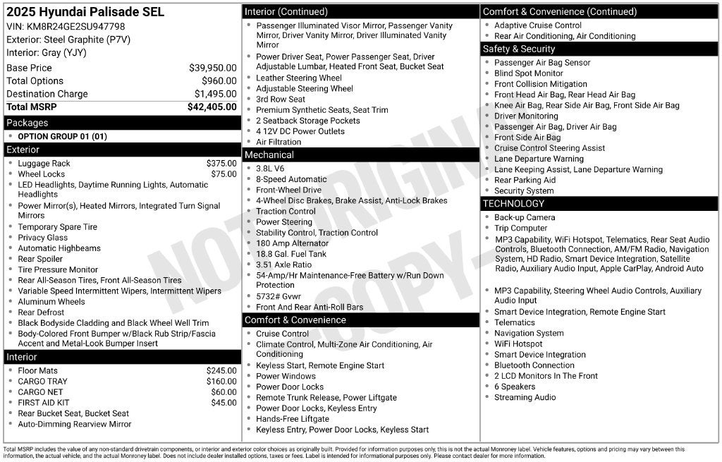 2025 Hyundai Palisade SEL